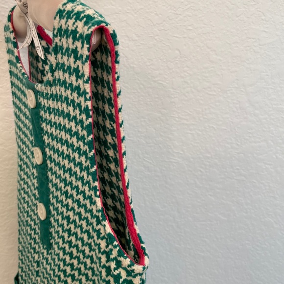 Mini boden girls retro check pinafore dress. - Picture 9 of 12